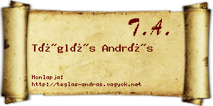 Téglás András névjegykártya